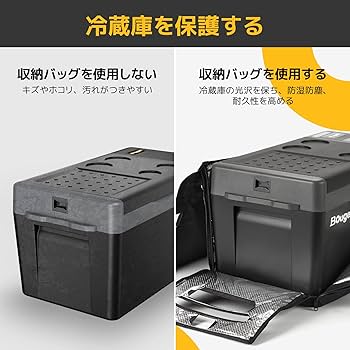 い*き様 BougeRV ポータブル冷蔵庫 車載冷蔵庫 20L 保冷ケース付き BougeRV 車載冷蔵庫 ポータブル冷蔵庫 20L ブラック CR02018